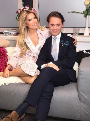 Sylvie Meis with her brother 